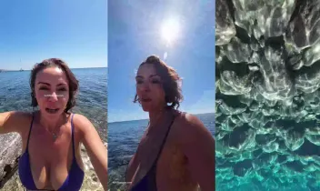 Karolin Fişekçi – Su altında Bikinili